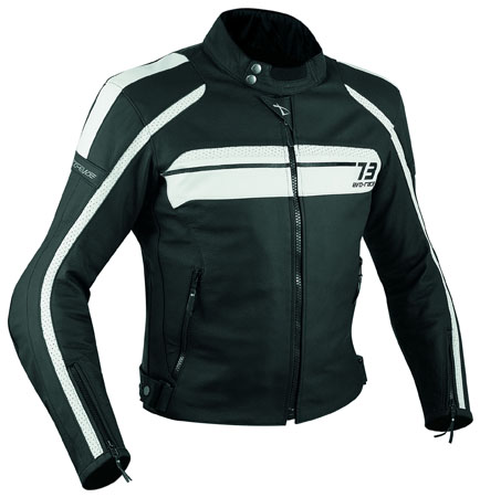 Кожено яке за мотор A-PRO SBK WHITE